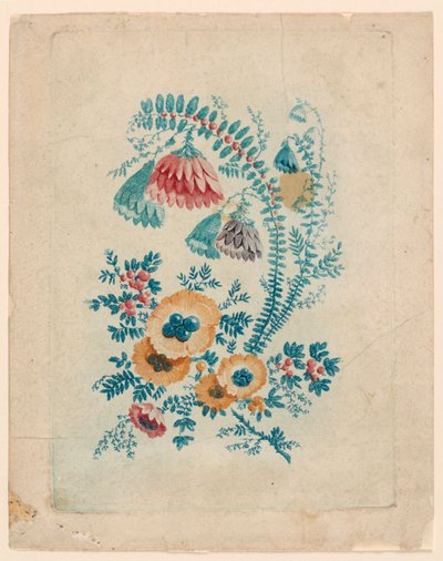 Motivo floral fantástico de "Nouvelle Suitte de Cahiers de fleurs idéales" de Jean Baptiste Pillement