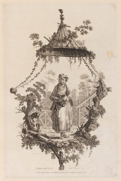 Figura Bajo el Dosel de Jean Baptiste Pillement