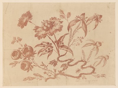Ramas de flores, de "Recueil de Differentes Fleurs de Fantaisie Dans le Goût Chinois" de Jean Baptiste Pillement
