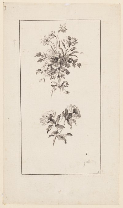 Ramas de flores, de "Diversos ramos según la naturaleza" de Jean Baptiste Pillement