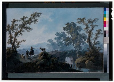 Paisaje con pastores de Jean Baptiste Pillement