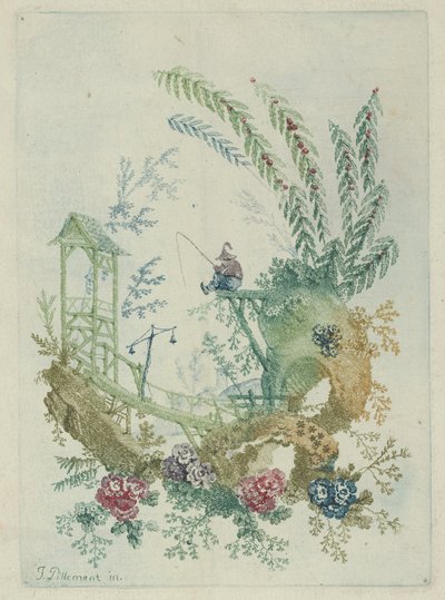 Diseño de ornamento de Nouvelle Suite de Cahiers de Dessins Chinois, 1790s de Jean Baptiste Pillement