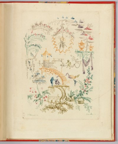 Diseño ornamental de "Nouvelle suite de cahiers chinois a l