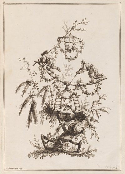 Placa 3, "Cahier de Blançoire Chinoises" de Jean Baptiste Pillement