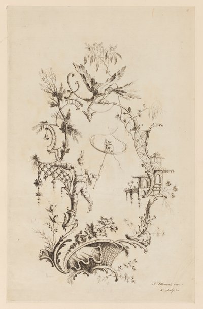 Placa 6, "Un nuevo libro de adornos chinos" de Jean Baptiste Pillement