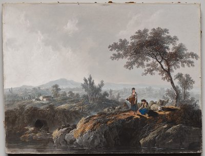 Shepherds in a Landscape de Jean Baptiste Pillement