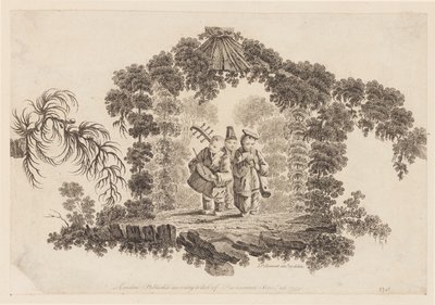 Tres Figuras Tocando Instrumentos Musicales, de "Recueil de Plusieurs Jeux d