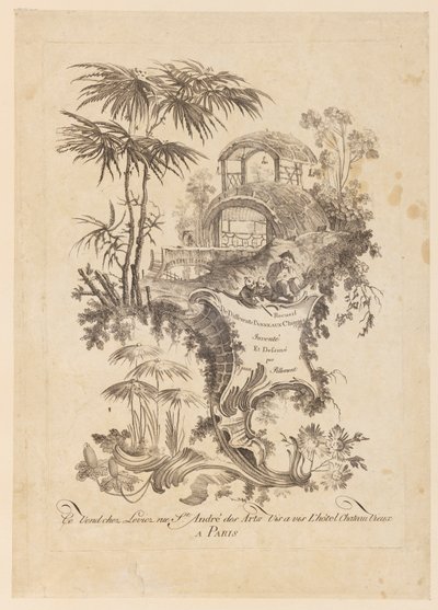 Página de título, "Recueil De Differents Panneaux Chinois" de Jean Baptiste Pillement