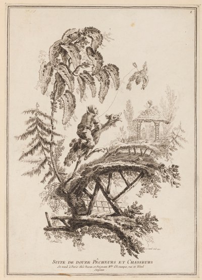 Página de Título, "Suite de doce Pescadores y Cazadores" de Jean Baptiste Pillement