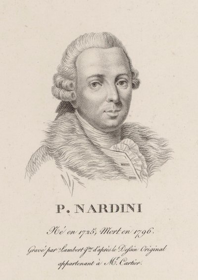 Retrato del violinista y compositor Pietro Nardini 1722-1793 de Jean Baptiste Ponce Lambert