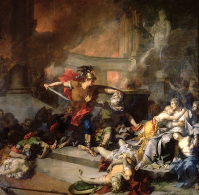 La muerte de Príamo, 1785 de Jean Baptiste Regnault