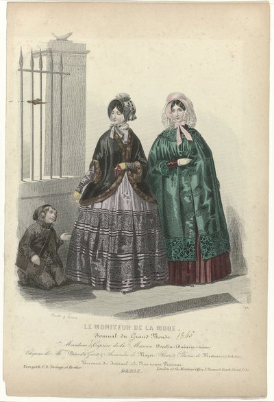 Le Moniteur de la Mode, 1845, núm. 95: Abrigo y capricho del (...) de Jean Baptiste Reville