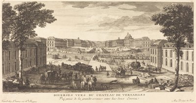Vista Tomada de la Gran Avenida entre las dos Caballerizas de Jean Baptiste Rigaud