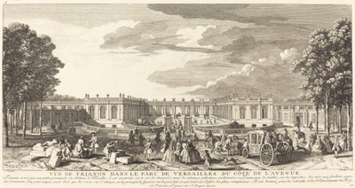Vista de Trianon en el Parque de Versalles desde el Lado de la Avenida de Jean Baptiste Rigaud