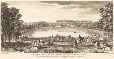 Vista del Castillo de Versalles desde el lado de la Orangerie de Jean Baptiste Rigaud