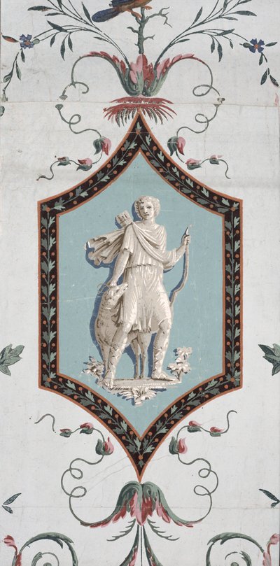 Diseño de papel tapiz arabesco (detalle) de Jean Baptiste Réveillon