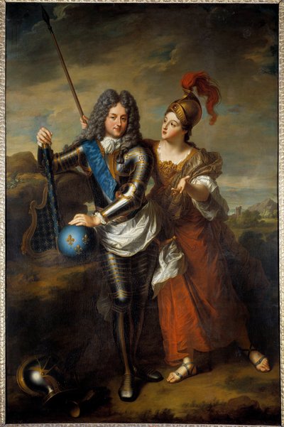 Retrato del Regente Felipe II Duque de Orleans (1674-1723) y Marie Magdeleine de la Vieuville, Condesa de Parabère (1693-1750) de Jean Baptiste Santerre
