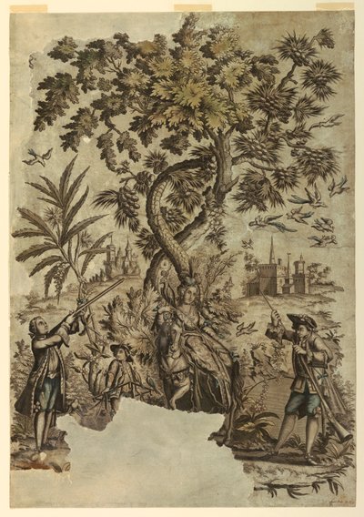 Caza de aves de Jean Baptiste Scotin I