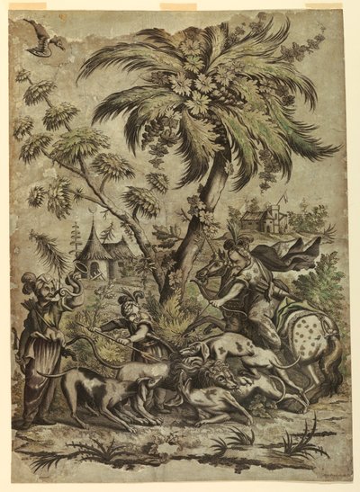 Caza de Leones de Jean Baptiste Scotin I