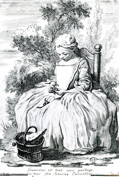 La Inocencia, c.1738 de Jean Baptiste Simeon (after) Chardin