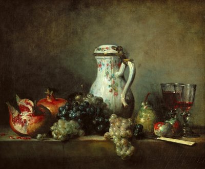 Uvas y granadas de Jean Baptiste Simeon Chardin