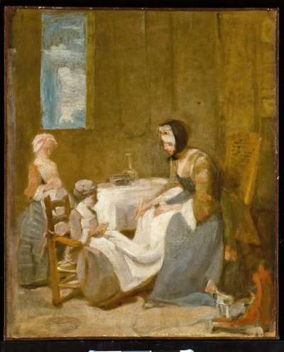 Le Bénédicité, un boceto de Jean Baptiste Simeon Chardin