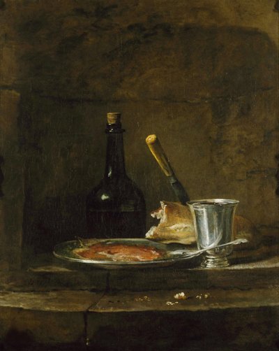 Preparando el Desayuno, o El Cáliz de Plata de Jean Baptiste Simeon Chardin