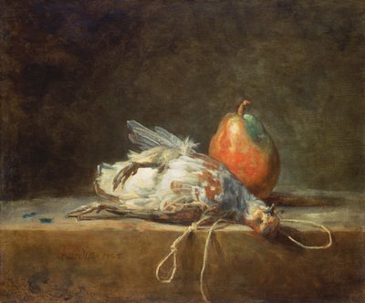 Naturaleza Muerta con Perdiz y Pera de Jean Baptiste Simeon Chardin