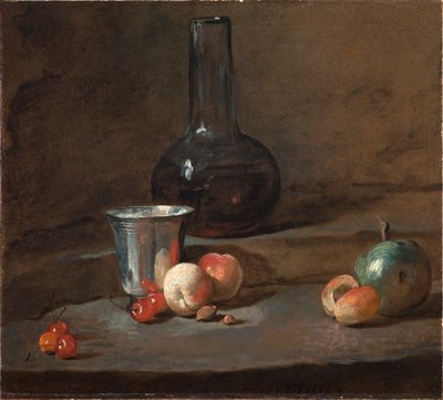 La copa de plata, c.1728 (óleo sobre lienzo) de Jean Baptiste Simeon Chardin