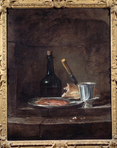 Los preparativos de un almuerzo también llamado la copa de plata de Jean Baptiste Simeon Chardin