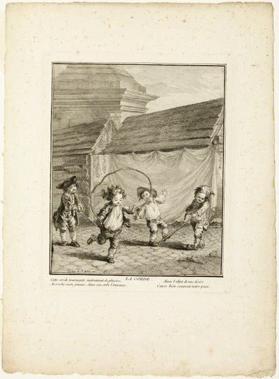 Saltar a la comba, de Los juegos de los erizos de París de Jean Baptiste Tilliard I
