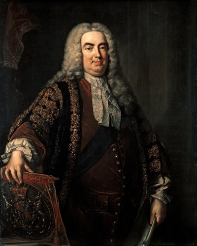 WALPOLE Robert: Primer Conde de Oxford (1676-1745), c.1740 (óleo sobre lienzo) de Jean Baptiste Vanloo