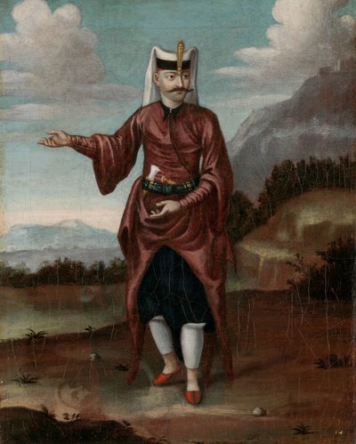 Un soldado de los jenízaros de Jean Baptiste Vanmour (workshop of)