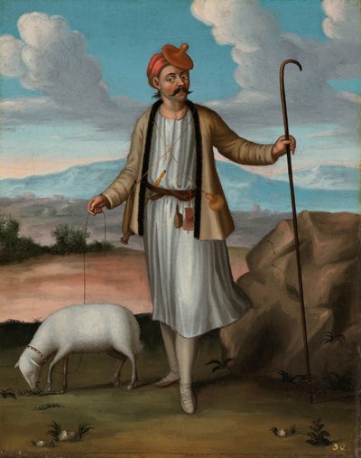 Pastor albanés de Jean Baptiste Vanmour (workshop of)