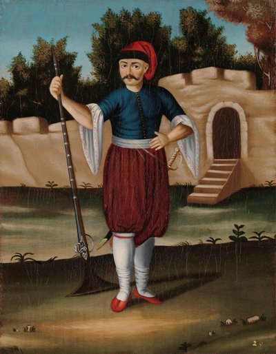 Hombre de la costa albanesa de Jean Baptiste Vanmour (workshop of)