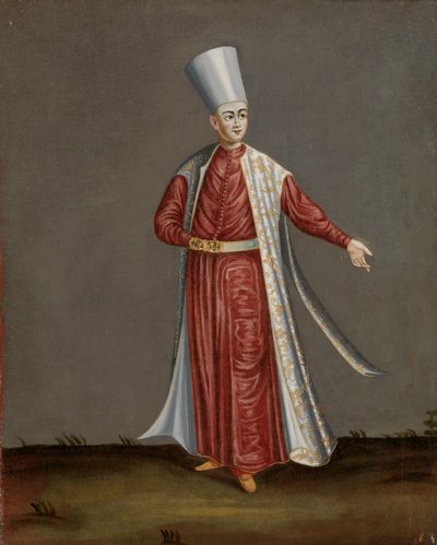 El capón Aghassi, jefe de los eunucos blancos del sultán de Jean Baptiste Vanmour (workshop of)