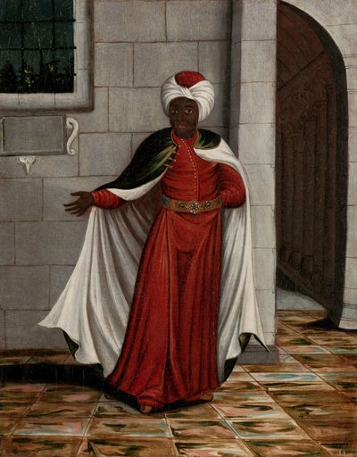 El Kislar Aghassi, jefe de los eunucos negros del sultán de Jean Baptiste Vanmour (workshop of)