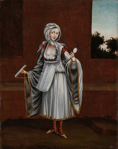 Mujer de la isla de Kithnos (Thermia) de Jean Baptiste Vanmour (workshop of)