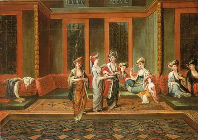 Mujeres Armenias Bebiendo Café en un Interior de Jean Baptiste Vanmour