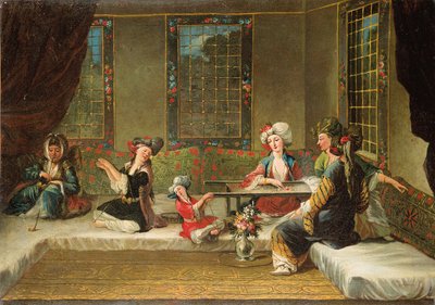 Mujeres Armenias Bordando en un Interior de Jean Baptiste Vanmour