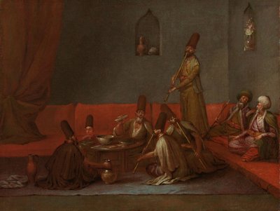 Derviches compartiendo una comida
Derviches en la comida
Derviches en la mesa de Jean Baptiste Vanmour