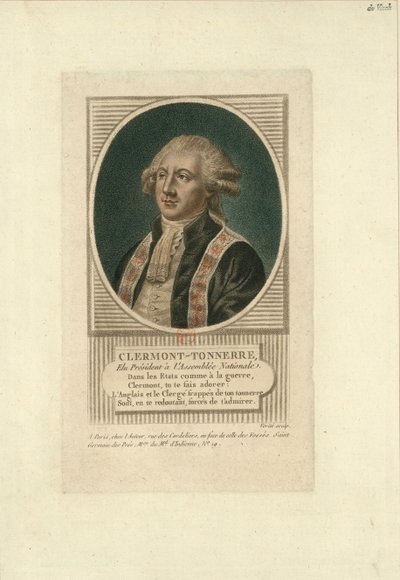 Retrato de Stanislas Marie Adélaïde, Conde de Clermont-Tonnerre 1757-1792, c. 1789 de Jean Baptiste Verite