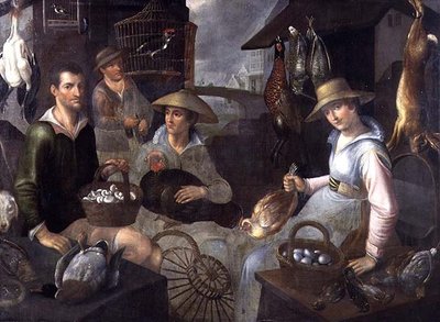Un puesto de mercado de Jean Baptiste de (attr. to) Saive