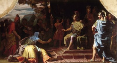 Alejandro Magno recibiendo la noticia de la muerte por inmolación del gimnosofista Calanus de Jean Baptiste de Champaigne