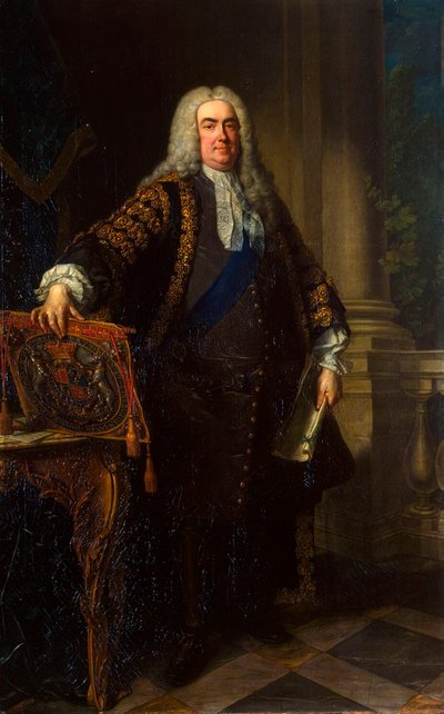 Retrato de Sir Robert Walpole, 1er Conde de Orford, 1676-1745, 1740 de Jean Baptiste van Loo