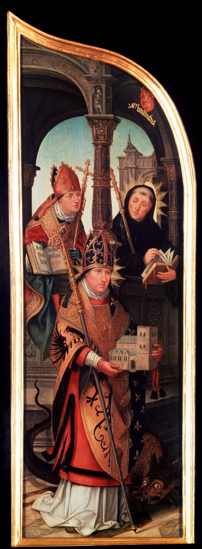 La Anunciación, tríptico, panel lateral, 1517 de Jean the Elder Bellegambe