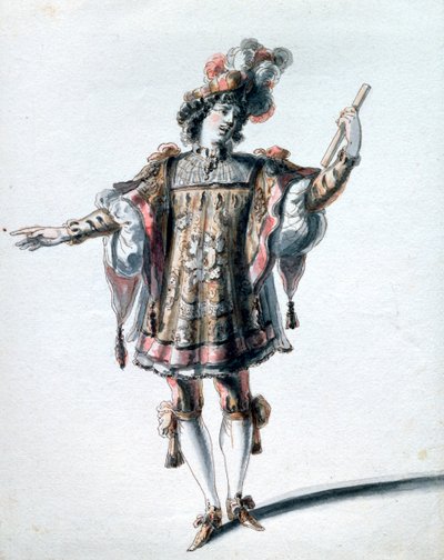 Diseño de vestuario por Jean Berain el Viejo, c. 1680 de Jean Berain, Jean Baptiste Lully