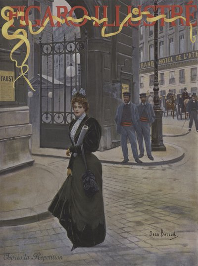 Después del ensayo. Portada de Le Figaro Illustré, abril 1896 de Jean Beraud