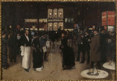 Boulevard Montmartre de noche, delante del Théâtre des Variétés, hacia 1885 (óleo sobre lienzo) de Jean Beraud
