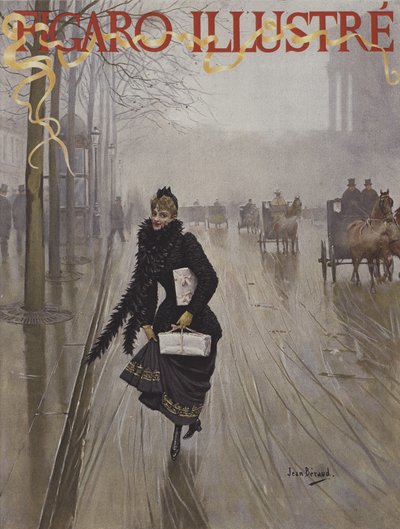 Portada de Le Figaro Illustré, enero 1891 de Jean Beraud